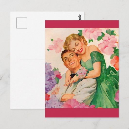 het gelukkige paar briefkaart (Voorkant / Achterkant)