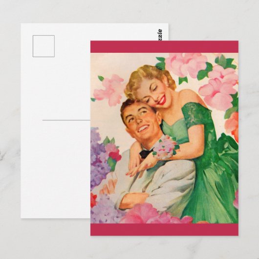 het gelukkige paar briefkaart (Voorkant / Achterkant)