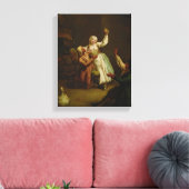 Het gelukkige paar canvas afdruk (Insitu (Woonkamer))