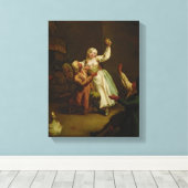 Het gelukkige paar canvas afdruk (Insitu (Houten vloer))