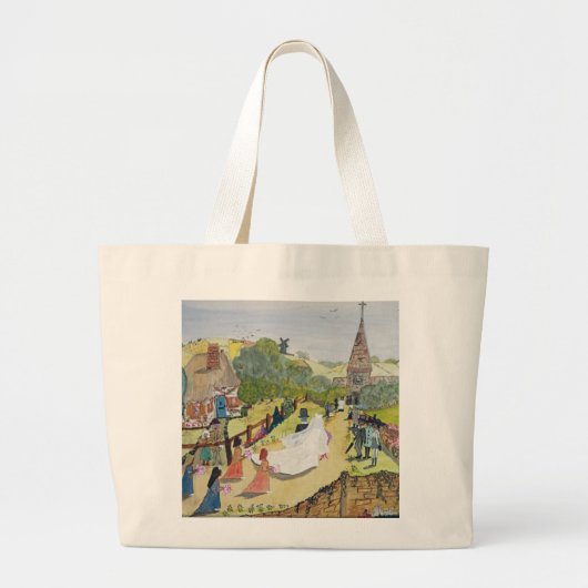 Het gelukkige paar grote tote bag (Voorkant)