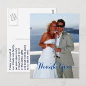 Het gelukkige paar huwelijkscadeau bedankt briefkaart (Voorkant / Achterkant)