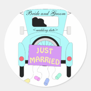 Het gelukkige paar ronde sticker