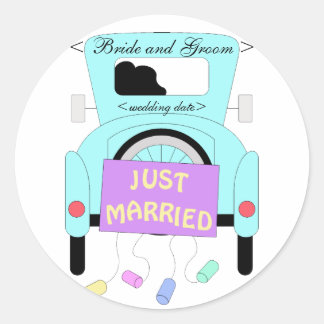 Het gelukkige paar ronde sticker