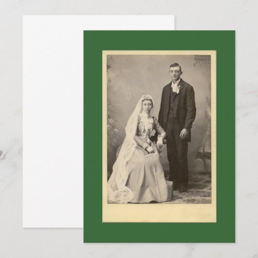 Het Gelukkige Paar Trouwkaart Kaart (Voorkant / Achterkant)