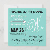 Het gelukkige paar wij sparen de aankondigingen va (Achterkant)