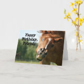 Het gelukkige Paard van Friend_Funny van de Kaart (Gele Bloem)