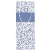 Het gelukkige Patroon van het Aantal van de 30ste Wijn Cadeautas (Achterkant)