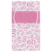 Het gelukkige Patroon van het Aantal van de 60ste Klein Cadeauzakje (Achterkant)