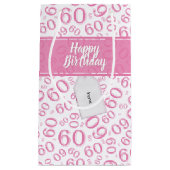 Het gelukkige Patroon van het Aantal van de 60ste Klein Cadeauzakje (Voorkant)