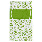 Het gelukkige Patroon van het Aantal van de 60ste Klein Cadeauzakje (Achterkant)