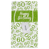 Het gelukkige Patroon van het Aantal van de 60ste Klein Cadeauzakje (Voorkant)