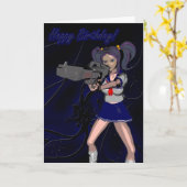 Het gelukkige Pistool van de Verjaardag Kaart (Gele Bloem)