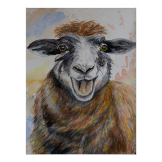 Het gelukkige schaap perfect poster