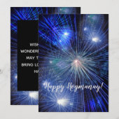 Het gelukkige Schotse Vuurwerk van het Nieuwjaar Feestdagenkaart (Voorkant / Achterkant)