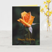 Het gelukkige Sinaasappel van de Verjaardag nam Kaart (Gele Bloem)