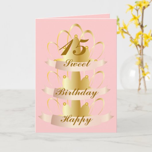 Het gelukkige Snoepje van de Verjaardag Kaart (Gele Bloem)