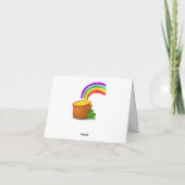 Het gelukkige St. Patrick Hoefijzer van het Geluk Kaart (Achterkant)