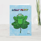 Het gelukkige St. Patrick Stootkussen van Lilly Kaart (Voorkant)