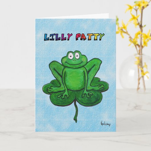 Het gelukkige St. Patrick Stootkussen van Lilly Kaart (Gele Bloem)