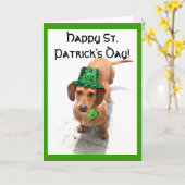 Het gelukkige St. Patrick wenskaart van de Tekkel Kaart (Gele Bloem)