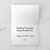 Het gelukkige St. Urho Wenskaart van de Morsecode Kaart (Binnen)