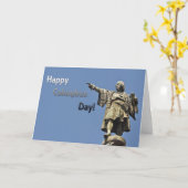 Het gelukkige Standbeeld van de Dag van Kaart (Gele Bloem)