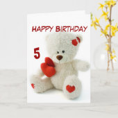 Het gelukkige Thema van de Teddybeer van de Kaart (Gele Bloem)