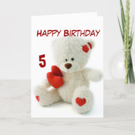 Het gelukkige Thema van de Teddybeer van de Kaart