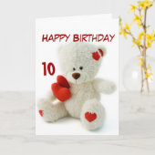 Het gelukkige Thema van de Teddybeer van de Kaart (Gele Bloem)