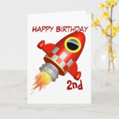 Het gelukkige Thema van het Schip van de Raket van Kaart (Gele Bloem)