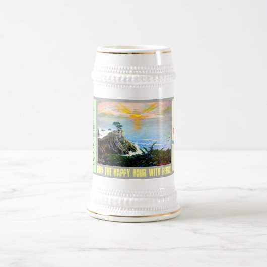 Het gelukkige uur met bier bierpul (Center)