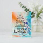 Het gelukkige verjaardag schilderen briefkaart (Staand voorkant)