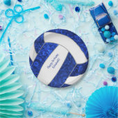 het gelukkige verjaardagsfeest blauw witvolleyball papieren bordje (Feest)