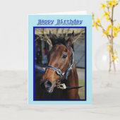 Het gelukkige veulen van de de merriehengst van de kaart (Gele Bloem)