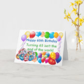 Het gelukkige Wenskaart van 65 Verjaardag Kaart (Gele Bloem)