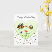 Het gelukkige Wenskaart van BuzzAboutBees van het Kaart (Gele Bloem)