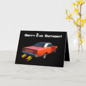 Het gelukkige Wenskaart van de Auto van de Spier Kaart (Gele Bloem)