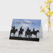 Het gelukkige wenskaart van de Cowboy van Vaderdag Kaart (Gele Bloem)