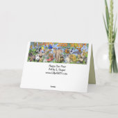 Het gelukkige Wenskaart van de Dieren van het Jaar Kaart (Achterkant)