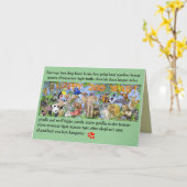 Het gelukkige Wenskaart van de Dieren van het Jaar Kaart (Gele Bloem)