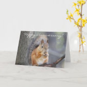 Het gelukkige wenskaart van de Eekhoorn van het Kaart (Gele Bloem)