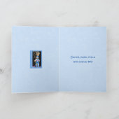 Het gelukkige Wenskaart van de Jongen van de Feestdagen Kaart (Binnen)