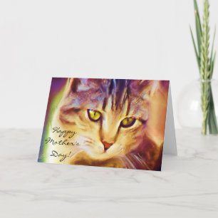 Het gelukkige wenskaart van de Kunst van de Kat Kaart