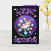 Het gelukkige Wenskaart van de Loterij van de Kaart (Gele Bloem)