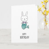 Het gelukkige Wenskaart van de Meermin van de Kaart (Gele Bloem)