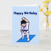 Het gelukkige Wenskaart van de Vechtsporten van Kaart (Gele Bloem)