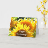 Het gelukkige Wenskaart van de Zonnebloem van het Kaart (Gele Bloem)