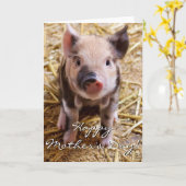 Het gelukkige wenskaart van het Biggetje van het Kaart (Gele Bloem)