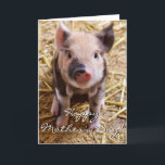 Het gelukkige wenskaart van het Biggetje van het Kaart<br><div class="desc">voeg tekst toe of upload uw eigen afbeelding</div>